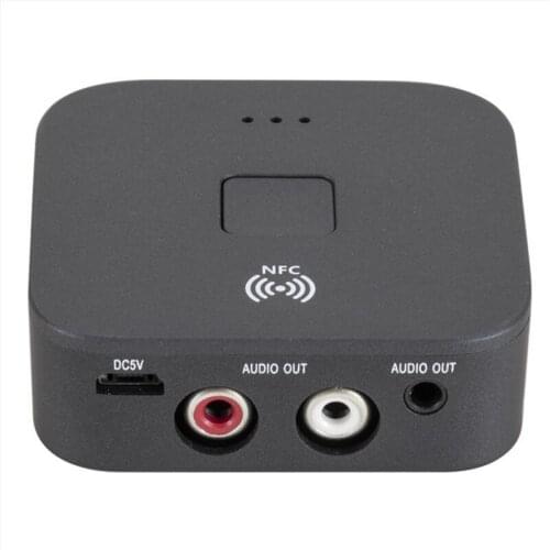 USB5.0 BT Audio Transmitter Receiver Aux 2RCA Audio Stereo Interface NFC Blue Receiver Mobile Phone NFC Wireless BT Adapters New