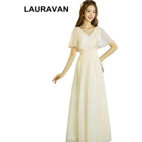 Champagne colored formal gowns embellished ladies party long womens dresses size 8 2020 and 2018 evening dress with cap sleeves