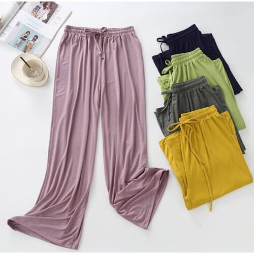 High Waist Sleep Bottoms Women Summer Autumn Modal Comfortable Korean Style Loose Pajama Pants Sleepwear Pyjamas Trousers