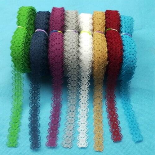 10yards/lot 5/8"(15mm)Wide Cream Bilateral Handicrafts Embroidered Net Lace Trim Ribbon DIY Sewing & Skirt Accessories