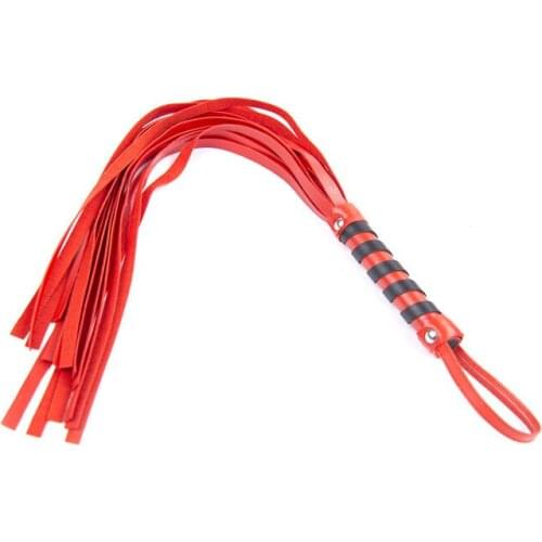 45cm Sexy Bondage Flogger Flirting Leather Whip For Couples Slap Spanking Exotic Accessories With Tassel