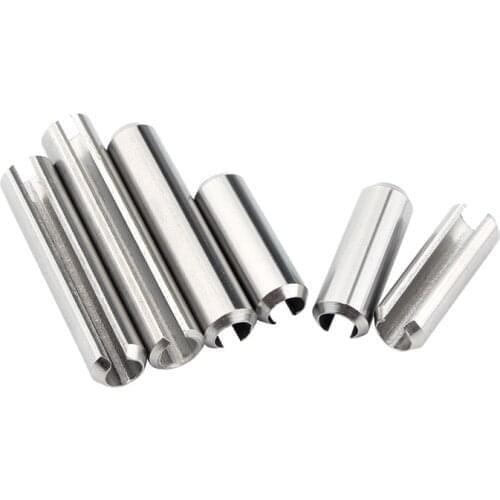 50PCS/LOT 304 Stainless Steel Split Spring Roll Dowel Pins Elastic Cylindrical Pins M5 M6 M8