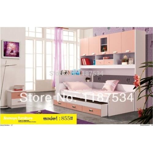 855# Children furniture sets 1.5M large bed sets chest garderobe armoire Wardrobe commode
