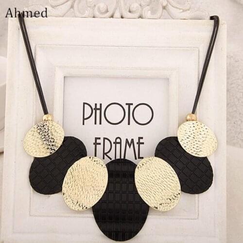 Ahmed Jewelry Good Fashion Wafer Maxi necklace For Woman New statement necklaces & pendants Woman 2017 New N038