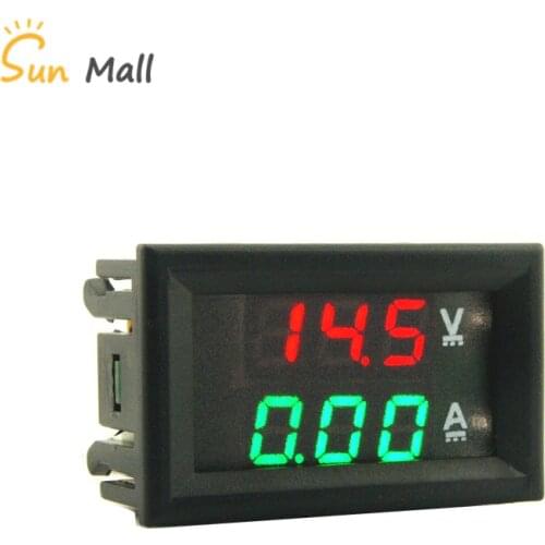 Mini Dual 0.28inch-LED-Digital-Voltmeter-Ammeter amperimetro DC 100V 1A 10A 50A 100A high-quality
