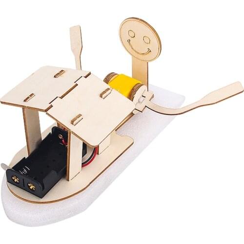 Kids STEM DIY Rowing Boat Model Scientific Experiment Kit Educational STEM Toys
