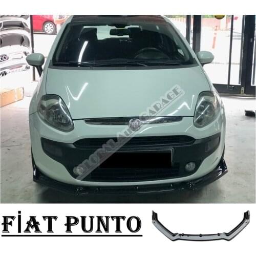 For Fiat Punto Front Bumper Attachment Lip 2003-2020 Piano Glossy Black Splitter Diffuser Universal Spoiler Bumper Mud Flaps