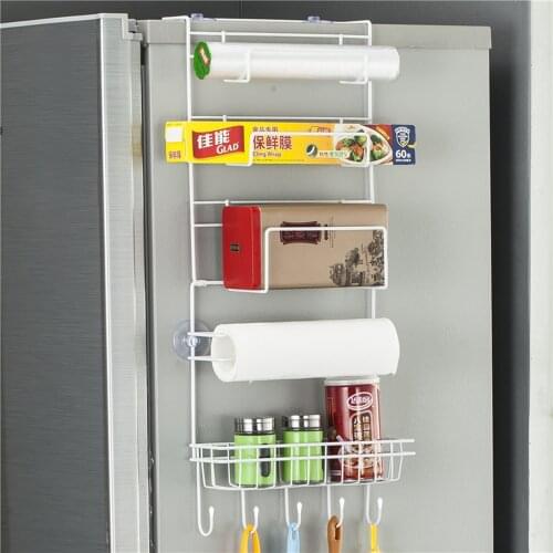 Refrigerator Rack Fridge Side Shelf Multi-Layer Sidewall Holder Kitchen Organizer Household Hanging Hook Folding Fridge Storage