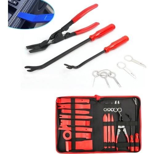 Car Audio Repair Tool Trim Removal Tool Car Panel Car Door Audio Trim Remover Pry Bar kit Car Clamp Fastener Removal Tool Kit
