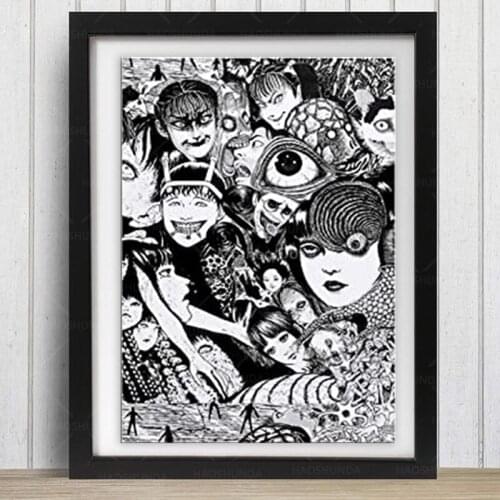 Junji Ito Tomie Horror Manga Canvas Painting Decor Wall Art Pictures Bedroom Study Home Living Room Decoration Prints Poster