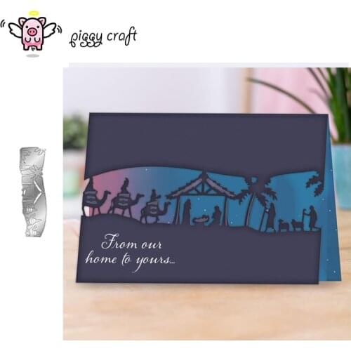 Piggy Craft metal cutting dies cut die mold Follow the star frame Scrapbook paper craft knife mould blade punch stencils dies