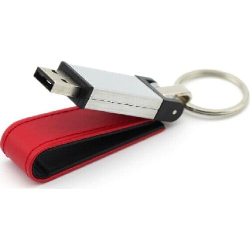 Metal Leather Keychain Pendrive Usb Flash Drive 64GB 128GB 256GB USB 2.0 Memory Stick Card Key Fashion Gift Pen Drive 32GB 1TB