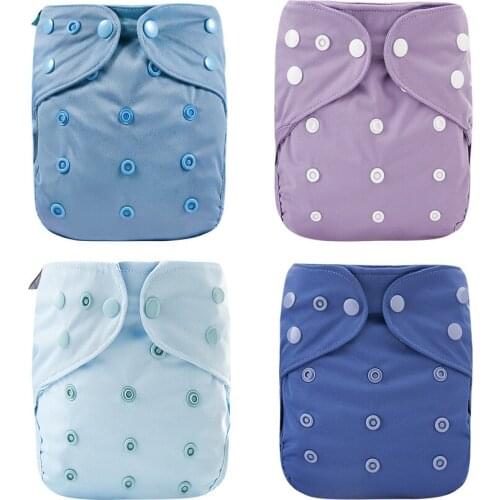 Elinfant 1pcs Baby Reusable&waterproof Diaper Cover Wrap with 1pcs Bamboo Cotton Insert to Use with Flat or Fitted Nappy Diaper