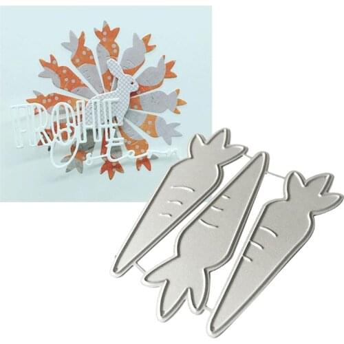 Carrots Metal Cutting Dies Stencil Scrapbooking DIY Album Stamp Paper Card Embossing Decor Craft New Dies for 2020