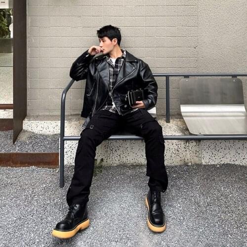 Yomior 2021 Designer Genuine Cow Leather Men Casual Shoes Vintage Handmade British Lace-Up Breathable Platform Boots Casual