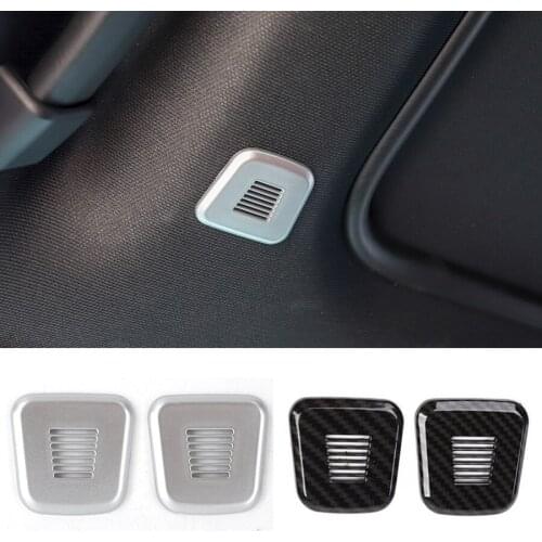 NHAUTP 2Pcs/Set ABS Car Interior Sticker Roof Microphone Decoration Cover For Dodge Challenger 2015 2016 2017 2018