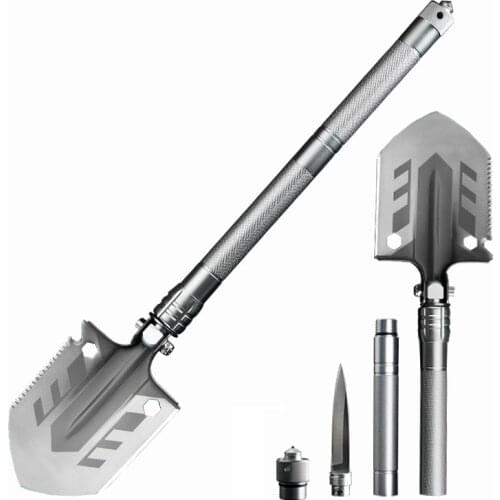 HS Tools Military Portable Folding Shovel Knife for Outdoor Camping Hiking Backpacking Multifunction Emergency Survival Spade