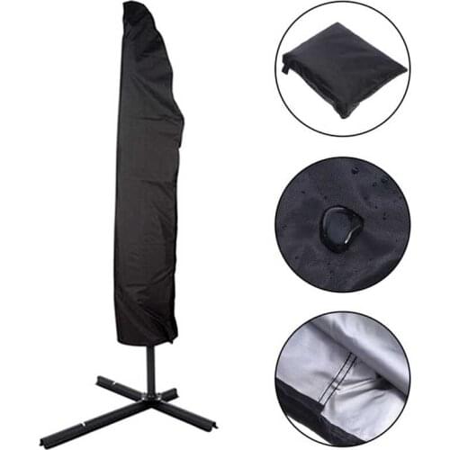 Patio Parasol Waterproof Umbrella Cover Outdoor Umbrella Rain Cover Drawstring Dust Protective Case Cantilever Mat