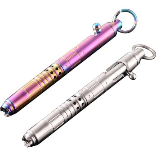 Practical Solid Titanium Alloy Gel Ink Pen Retro Bolt Action Writing Tool School Office Supply