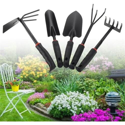 Durable Steel Hand Weeding Fork Transplanting Digging Tool Trowel Shovel Hoe 3/5 Pronged Rake for Garden Planting Hand Tool