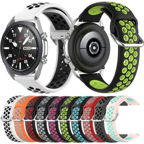20mm 22mm Soft Silicone Strap For Samsung Galaxy Watch 3 41mm 45mm Sports Bracelet Wrist Band For Galaxy 42 46mm Active 1 2