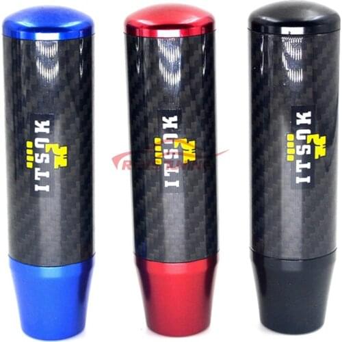 Universal Fitting High Quality 13cm ITSOK Auto Racing Car Carbon Fiber Gear Shift Knob