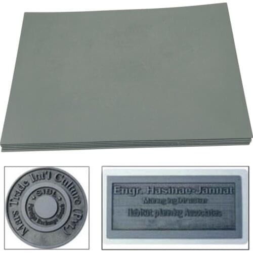 1pc Gray Laser Rubber Sheet Oil Abrasion Resistance Laser Engraving Stamp for Laser Printing Machine A4 297 x 211 x 23mm
