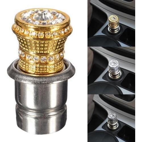 Stylish Blings Car Universal Faux Crystal Cigarettes Lighter Heater Auto Decor Car Accessories