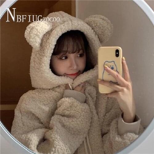 2020 New Plus Size Imitation Lambswool Women Sweatshirts Thick Students Loose Female Tops