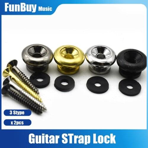 Guitar Strap Lock Mushroom Head Guitar Strap Buttons for Electric Acoustic Guitar Bass Ukulele Guitarra Accessories