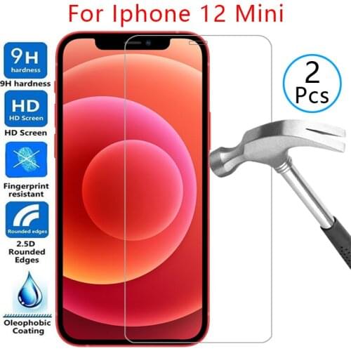 Tempered glass screen protector for iphone 12 mini case cover on i phone 12mini iphone12mini min mi ni 5.4 protective coque bag