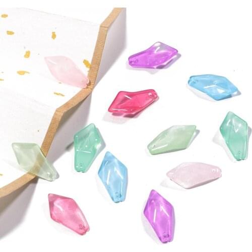 1pcs 12x25mm High quality Crystal Lampwork Carvened Flower Petal Glass Beads Charms For Scrapbook Decoration Garment Beads