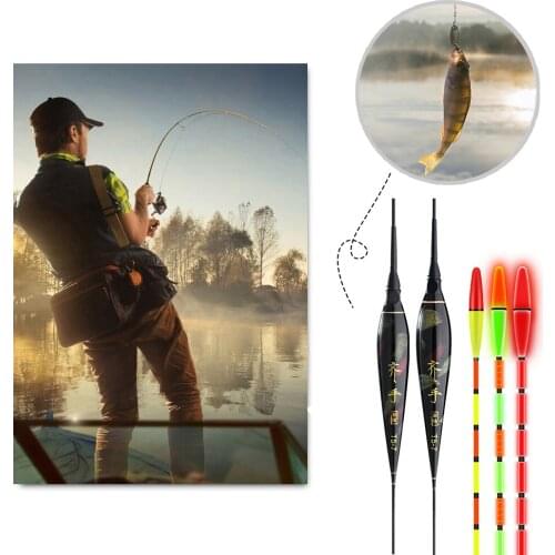 1PCS Fish Bite Automatic Reminder Color Luminous Electric Fishing Floats High Sensitivity Thickened Stick Buoy Bobber Lure Tools