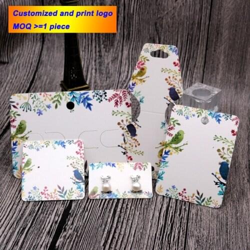 100Pcs NEW Diy Paper Earring Cards Multiple Styles Small Jewelry Accessory Displays Card Small Earring Packing Card