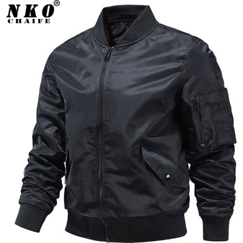 2021 Spring Autumn MA1 Bomber Military Jacket Coat Men Fashion Casual Solid Color Baseball Jacket Men Army Tactics Jacket Men
