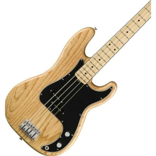 Top quality FDPB-6018 original wood color black plate solid Ash body rosewood fretboard 4 strings Precision Bass , Free shipping