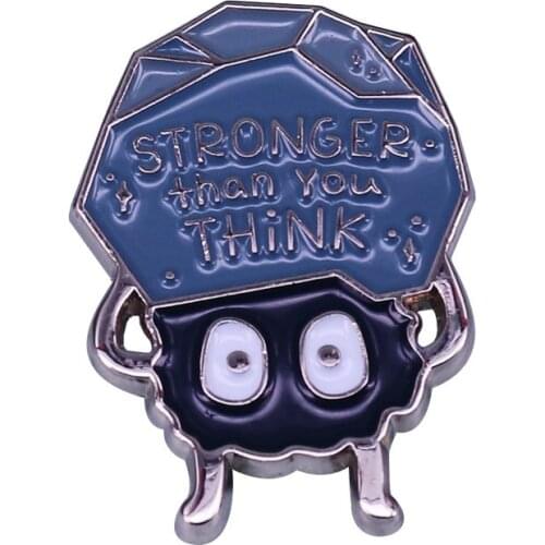 Anime Lovers Accessories Stronger than you think Fairydust Cute Cartoon Metal Enamel Lapel Clothes Coats Bag Badge Brooch Pin