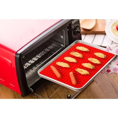 Nonstick Silicone BBQ Pyramid Pan Bakeware Pad Moulds Microwave Oven Baking Tray Sheet Baking Mats Kitchen Baking Tools