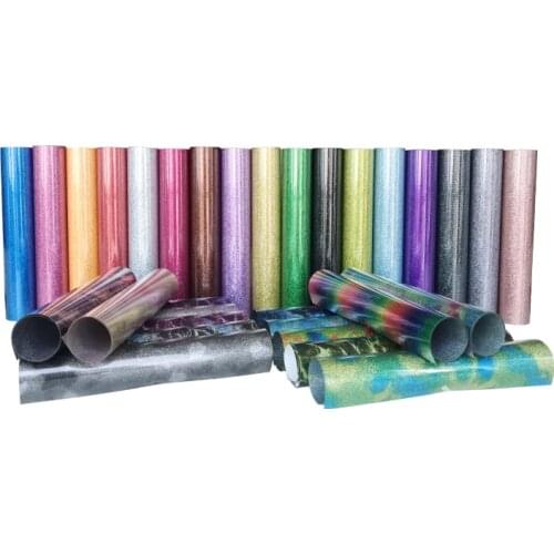 Free shipping 1 piece 25cmx50cm TPU Glitter Heat Transfer Vinyl DIY Heat Press Machine T-shirt Iron On HTV Printing