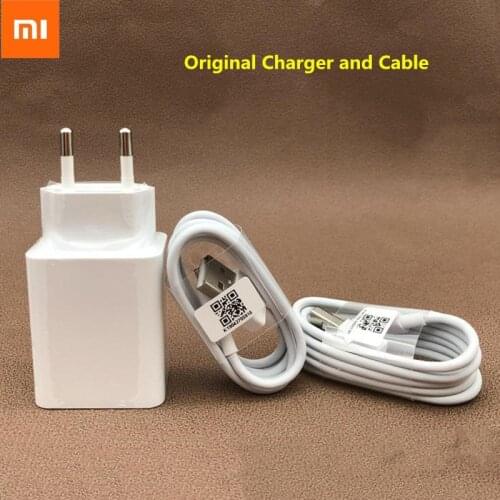 Xiaomi Quick Charger USB EU plug 18W Adapter Fast charging Type C/Micro usb Cable For Mi note 10 lite 9 9se Redmi 9A 8A 7A 6A 5A