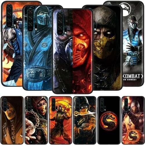 Mortal Kombat Case for Huawei Honor 20 9S 9C 9A 8X 20S 9X Pro 10 Lite 30S 8S 2020 Black Soft Phone Shell Casos