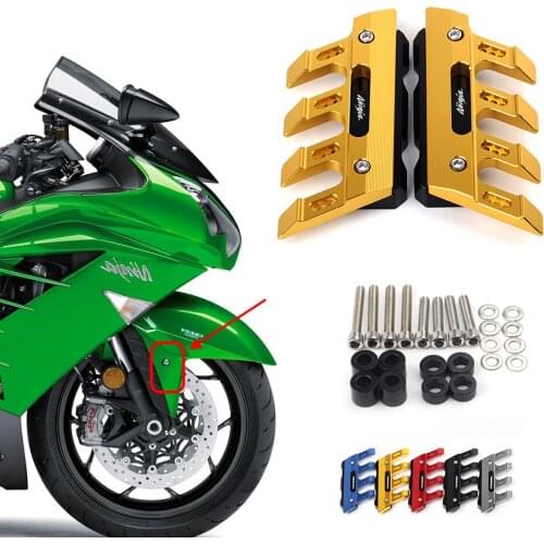 For KAWASAKI NINJA ZX14R ZX-14R Motorcycle CNC Accessories Mudguard Side Protection Block Front Fender Anti-Fall Slider