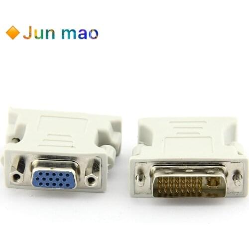 DVI-I 24+5 Pin DVI to VGA Male to Female Video Converter Adapter for PC laptop for Graphics Cards Computer 1080P HDTV Monitor