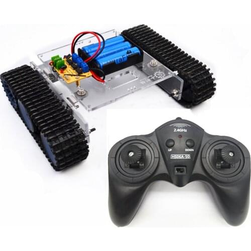 2.4G RC remote control tank assembly toy kit maker DIY electronic building blocks