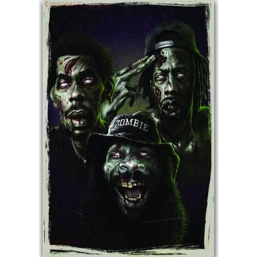 Flatbush Zombies American Hip Hop Group-Silk Art Poster Wall Sticker Decoration Gift