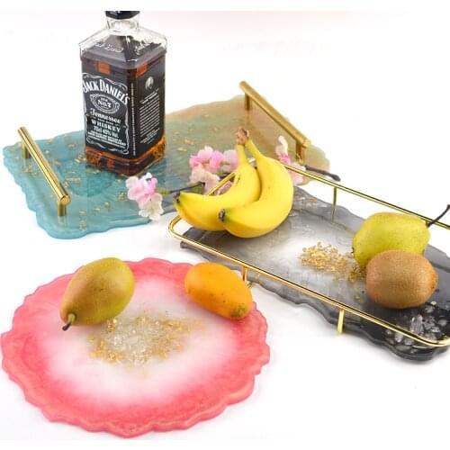 Tray Mould Tea Tray Glue Mould Fruit Tray Crystal Glue Mould Tray Coaster Mould DIY Material Package
