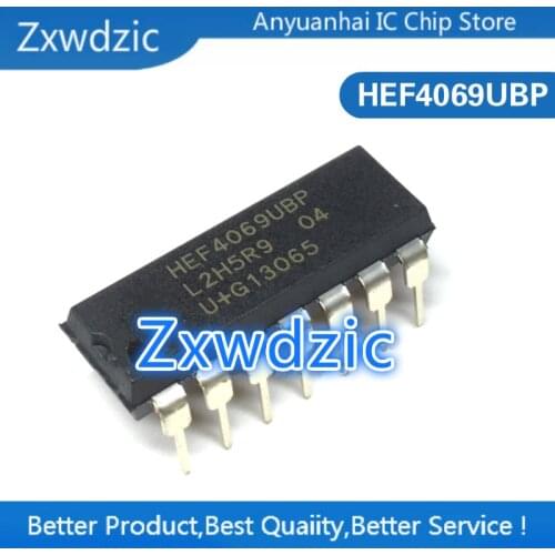 10PCS HEF4069UBP DIP HEF4069 DIP14 HEF4069BP DIP-14 new and original IC