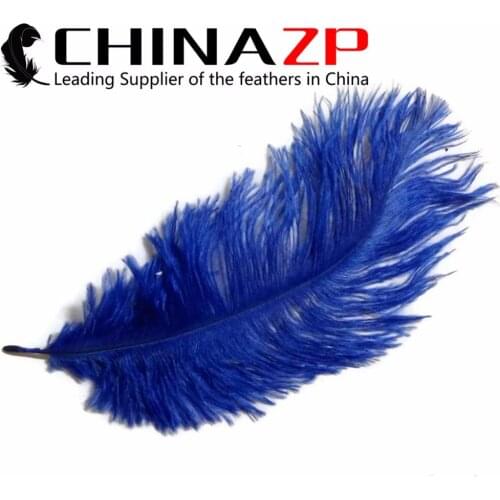 CHINAZP Factory Size 30-35cm(12-14inch) Dyed Royal Blue Fantastic DIY Decoration Ostrich Feathers