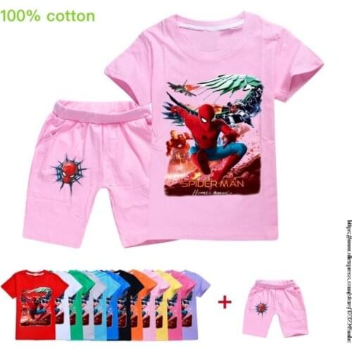 Kids Clothes Suits SpiderMan Boys Clothing Set Children Summer Cartoon Baby Suit Disney Boys Clothing Set Cartoon Sport Clothes