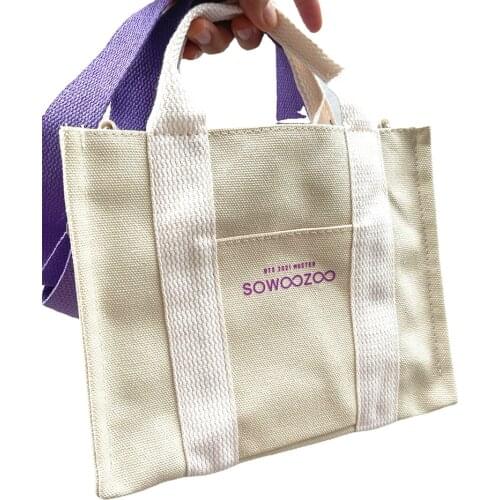 Kpop Bangtan Boys 2021 Muster SOWOOZOO Same Canvas Bag Shoulder Cross Bag Students Women Girls Travel Shopping Bags